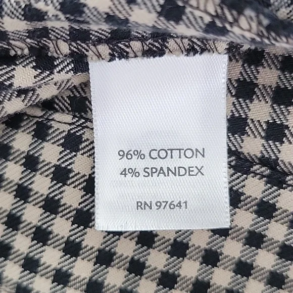 J Jill Black Tan Check Ankle/Cropped Pants Size 18W - Picture 6 of 7